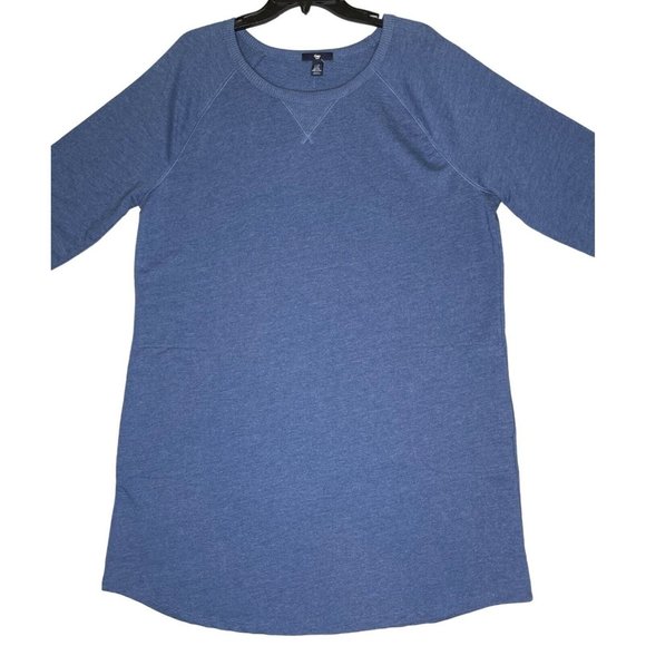 GAP Tops Gap Womens Xxl Blue 34 Sleeve Long Crew Neck Tunic Top